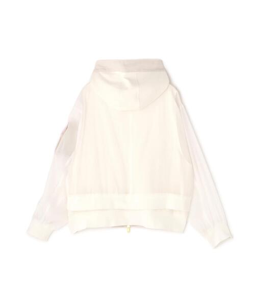 Risley（リズレー）の「Risley/リズレー/肩掛けMA-1フーディー（ブルゾン・レディース・ブラック/ホワイト・F）」の6枚目の写真