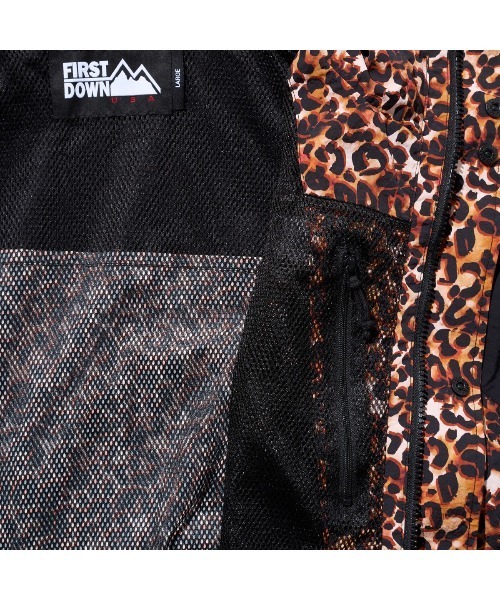 FIRST DOWN(ファーストダウン)の「FIRST DOWN TASLAN NYLON MOTOWN JACKET(ファーストダウン タスランナイロン モータウンジャケット)(ナイロンジャケット・メンズ・ブラック/パープル/イエロー/レオパード・MEDIUM/LARGE/X-LARGE)」の15枚目の写真
