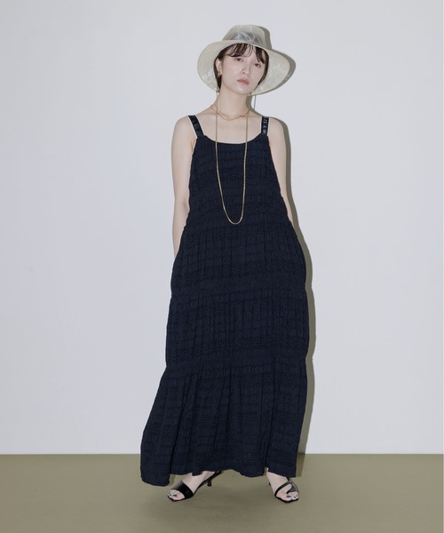 ワンピース 12BOX テープ付き ロゴテープ シャーリングジャガードワンピース Eimee Law│Eimee