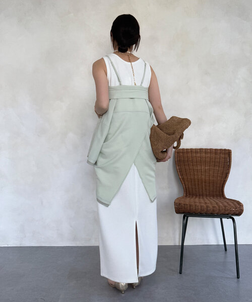 DouDou（ドゥドゥ）の「【SAKURA企画】マルチWAY半袖シャツ（シャツ/ブラウス・レディース・チャコールグレー/ベージュ/ミント・FREE）」の19枚目の写真