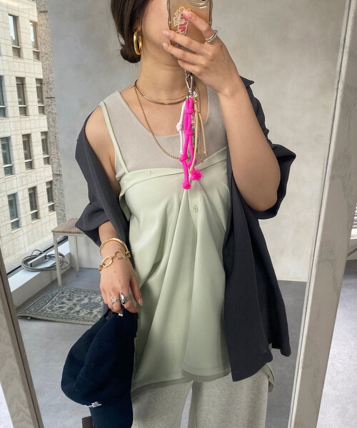 DouDou（ドゥドゥ）の「【SAKURA企画】マルチWAY半袖シャツ（シャツ/ブラウス・レディース・チャコールグレー/ベージュ/ミント・FREE）」の10枚目の写真