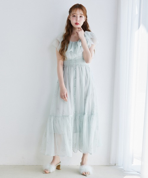 moon light marine collection】オリジナル刺繍シアーガウン