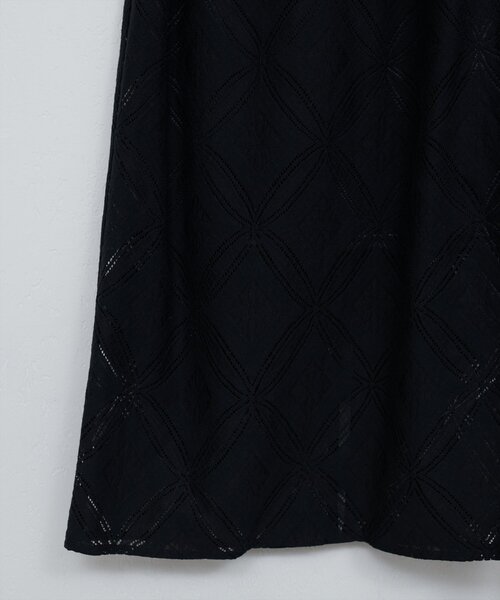 natural couture（ナチュラルクチュール）の「【大人ナチュ】幾何柄レースタイトスカート（スカート・レディース・オフホワイト/ブラック・FREE）」の12枚目の写真