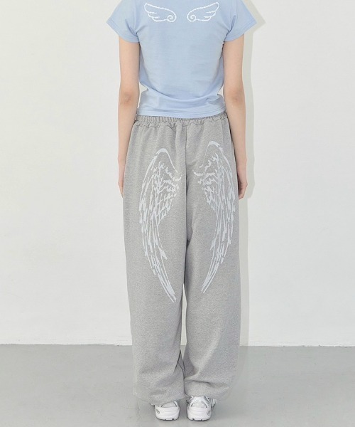 FANCY CLUB（ファンシークラブ）の「【FANCY CLUB】ANGEL VINTAGE SWEATPANTS / 【ファンシークラブ】エンジェルヴィンテージワイドスウェットパンツ（スウェットパンツ・レディース・ブラック/ライトブルー/ベビーピンク/杢グレー・ONE SIZE）」の17枚目の写真