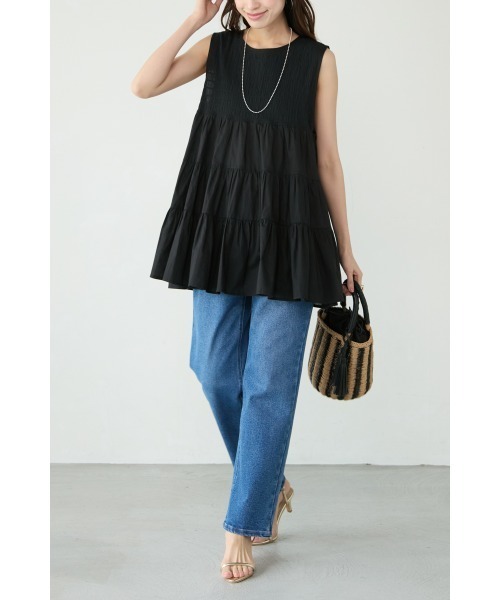 M.deux（エムドゥ）の「〈ストレート美脚デニム〉（デニムパンツ・レディース・ネイビー/ブルー・SMALL/MEDIUM）」の4枚目の写真