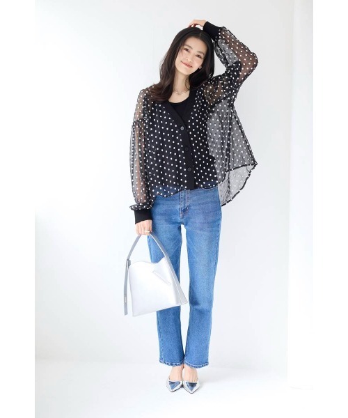 M.deux(エムドゥ)の「ストレート美脚デニム(デニムパンツ・レディース・ネイビー/ブルー・SMALL/MEDIUM)」の11枚目の写真
