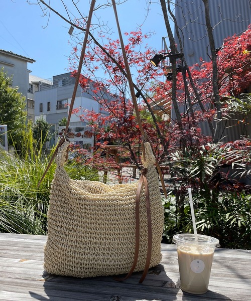 meJane（ミージェーン）の「ペーパーブレード かごショルダーバッグ（ショルダーバッグ・レディース・モカ/キナリ・FREE）」の6枚目の写真