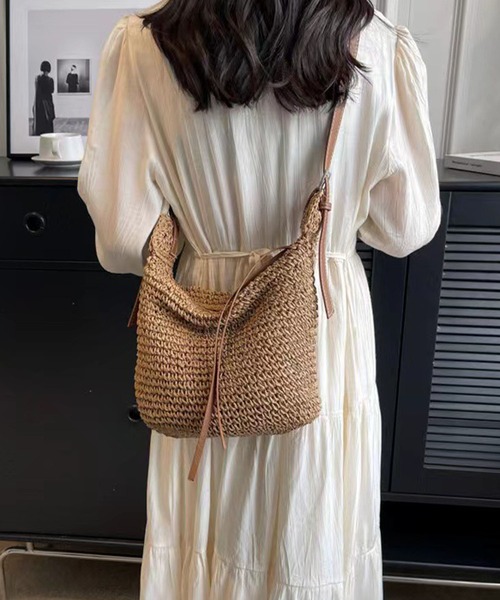 meJane（ミージェーン）の「ペーパーブレード かごショルダーバッグ（ショルダーバッグ・レディース・モカ/キナリ・FREE）」の18枚目の写真