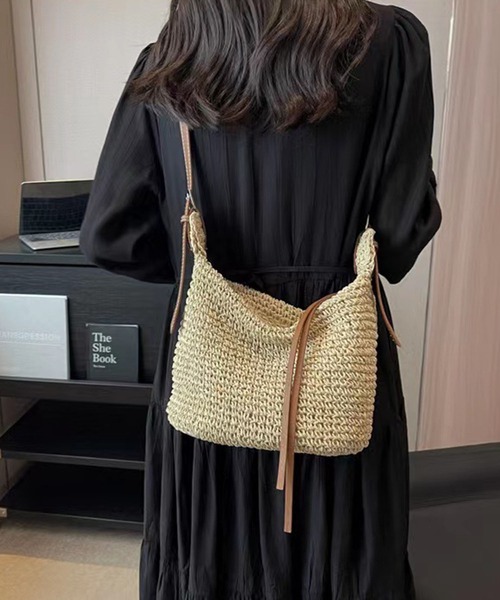 meJane（ミージェーン）の「ペーパーブレード かごショルダーバッグ（ショルダーバッグ・レディース・モカ/キナリ・FREE）」の10枚目の写真