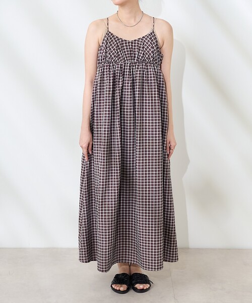極美品♡マキシ丈】ヌキテパ チェックバックリボンワンピース 2.4万 F