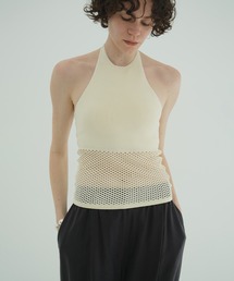 GEOMETRIC HOLE KNIT TOPS