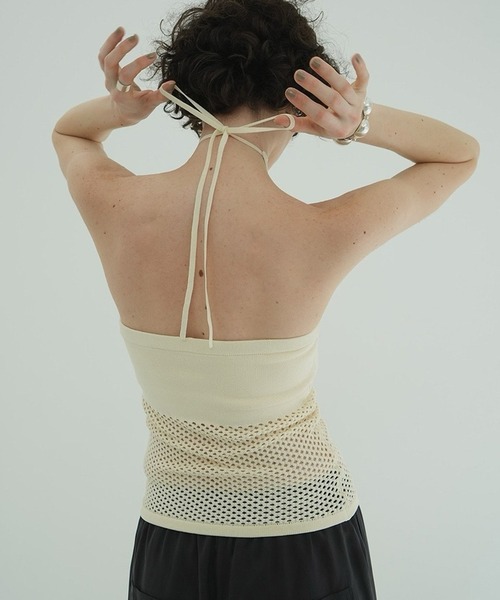 GEOMETRIC HOLE KNIT TOPS CLANE クラネ セール】GEOMETRIC HOLE KNIT TOPS（ニット/セーター）｜CLANE