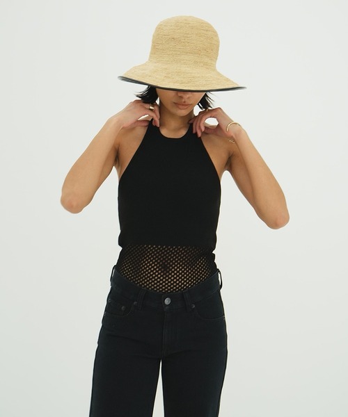 CLANE（クラネ）の「GEOMETRIC HOLE KNIT TOPS（ニット/セーター・レディース・ホワイト/ブラック・1/2）」の9枚目の写真