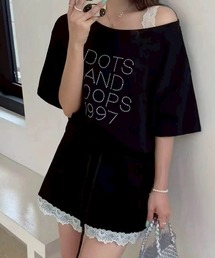 SpRay（スプレイ）の「プリントショートスリーブオフショルセットアップ（ルームウェア/パジャマ）」