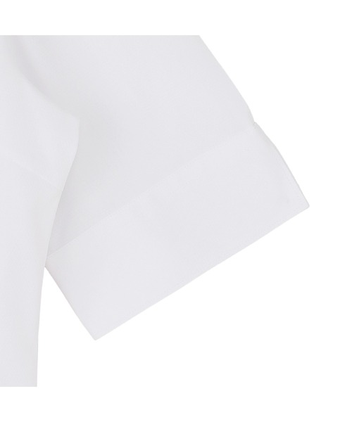 TOKYO SHIRTS(トウキョウシャツ)の「【透け防止】 形態安定ノーアイロン スキッパー 5分袖ビジネスワイシャツ(ビジネスシャツ・レディース・ホワイト・S/M/L/LL/XL)」の3枚目の写真