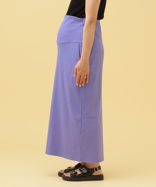 LEPSIM（レプシィム）の「【産前・産後対応】マタニティ／リブナロースカート　455470（マタニティウェア/グッズ・レディース・パープル/カーキ/ブラック/ダークブラウン・FREE）」の16枚目の写真