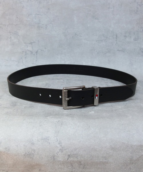 TOMMY HILFIGER（トミーヒルフィガー）の「TOMMY HILFIGER レザーロゴ入りベルト（ベルト・メンズ・ブラック/ブラウン・MEDIUM/LARGE/X-LARGE/SMALL）」の3枚目の写真