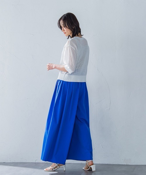 LAUTREAMONT(ロートレアモン)の「ドライタッチメッシュ5分袖ニット≪手洗い可能≫(ニット/セーター・レディース・ブルー/ブラウン/ホワイト・9号)」の19枚目の写真