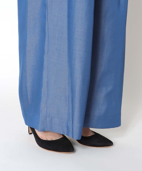 Jines(ジネス)の「テロテロデニムワイドパンツ(デニムパンツ・レディース・インディゴブルー/ブルー・38)」の16枚目の写真