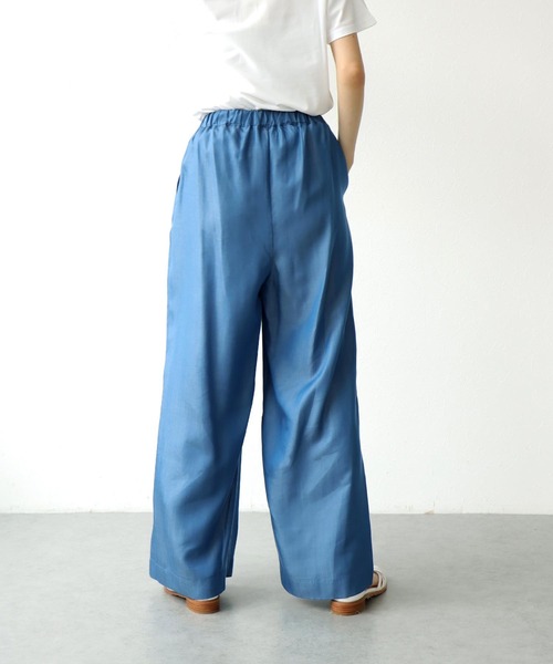 Jines(ジネス)の「テロテロデニムワイドパンツ(デニムパンツ・レディース・インディゴブルー/ブルー・38)」の6枚目の写真