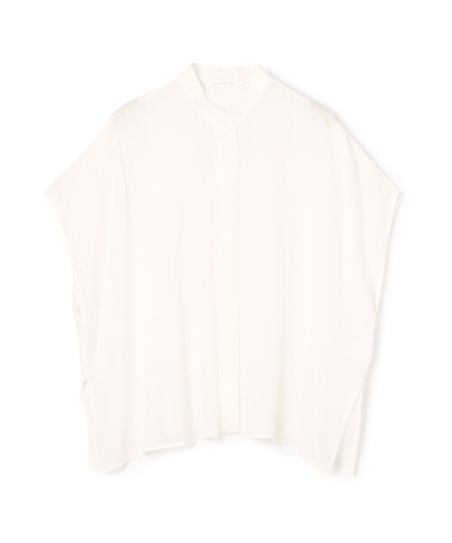 【GALERIE VIE】ライトシルクストレッチ スタンドネックボックスシャツ GALERIE VIE（ギャルリー ヴィー）の「ライトシルクストレッチ