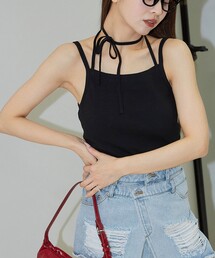 PUBLUX | PUBLUX/パブリュクス カップ付き リボンキャミソール　限定展開(キャミソール)