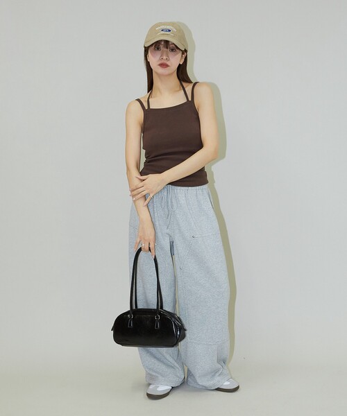 PUBLUX（パブリュクス）の「PUBLUX/パブリュクス カップ付き リボンキャミソール　限定展開（キャミソール・レディース・ブラウン/ブラック/オフホワイト・ﾌﾘ-）」の17枚目の写真