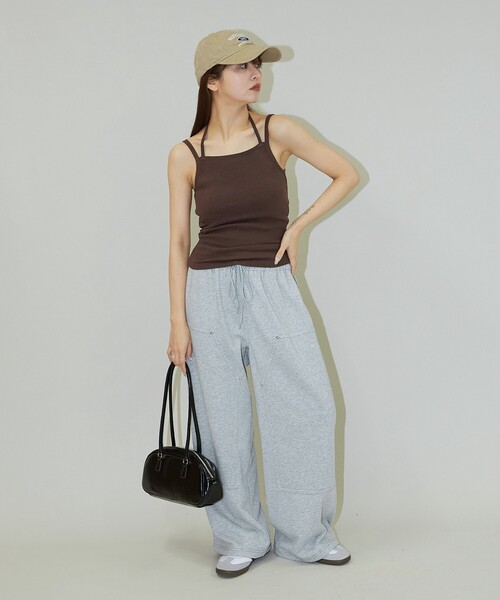 PUBLUX（パブリュクス）の「PUBLUX/パブリュクス カップ付き リボンキャミソール　限定展開（キャミソール・レディース・ブラウン/ブラック/オフホワイト・ﾌﾘ-）」の20枚目の写真