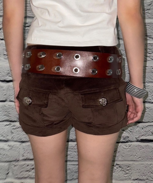 SHAGGIE（シャギー）の「マイクロミニコーデュロイショートパンツ（その他パンツ・レディース・ブラック/ブラウン・MEDIUM/SMALL）」の15枚目の写真