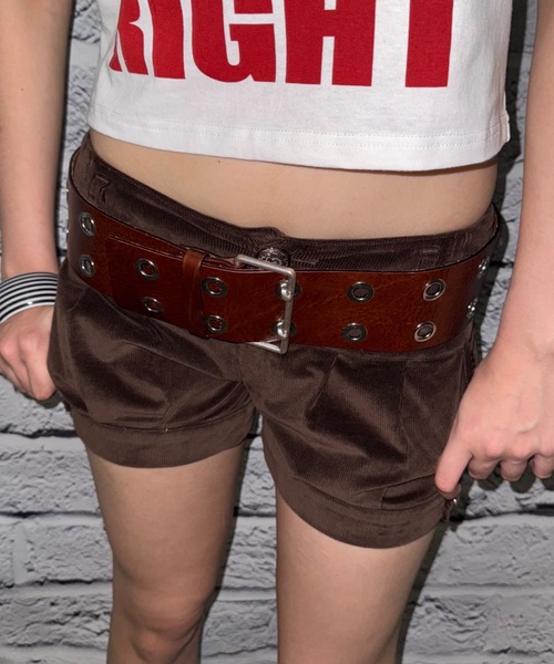 SHAGGIE（シャギー）の「マイクロミニコーデュロイショートパンツ（その他パンツ・レディース・ブラック/ブラウン・MEDIUM/SMALL）」の14枚目の写真