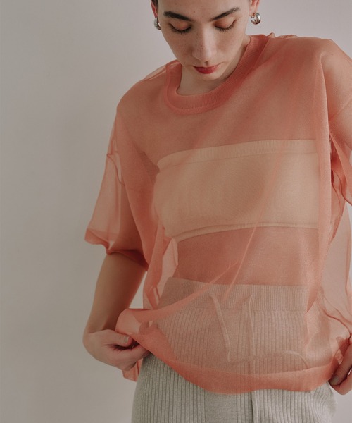 TENTO（テント）の「オーバーシアーニット（ニット/セーター・レディース・クリーム/ブラウン/ピンク・FREE）」の3枚目の写真