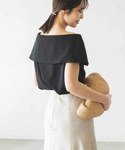 Noble(ノーブル)の「《追加》【洗える】ケープブラウス 7(シャツ/ブラウス・レディース・モカ/サックスブルー/ホワイト/ブラック・FREE)」の13枚目の写真