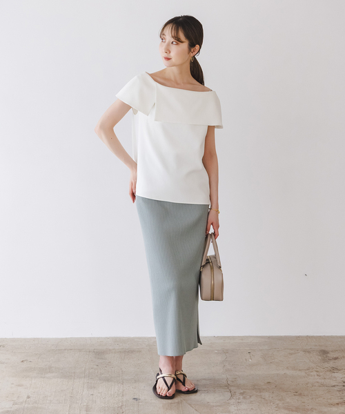 Noble(ノーブル)の「《追加》【洗える】ケープブラウス 7(シャツ/ブラウス・レディース・モカ/サックスブルー/ホワイト/ブラック・FREE)」の20枚目の写真