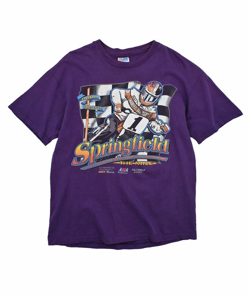ヴィンテージ古着】90's Hanes “Spring field”レーシング Tシャツ USA製