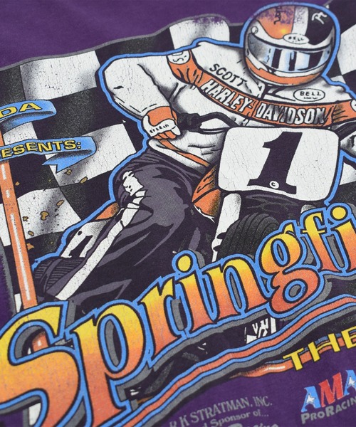 LABORATORY R（ラボラトリーアール）の「【ヴィンテージ古着】90’s Hanes “Spring field”レーシング Tシャツ USA製（Tシャツ/カットソー・メンズ・パープル・LARGE）」の8枚目の写真