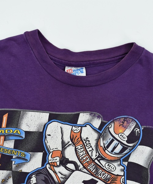 LABORATORY R（ラボラトリーアール）の「【ヴィンテージ古着】90’s Hanes “Spring field”レーシング Tシャツ USA製（Tシャツ/カットソー・メンズ・パープル・LARGE）」の6枚目の写真