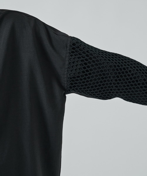 SHAREEF（シャリーフ）の「MESH SLEEVE SHIRTS（シャツ/ブラウス・メンズ・ブラック/ライトグレー・1/2）」の22枚目の写真