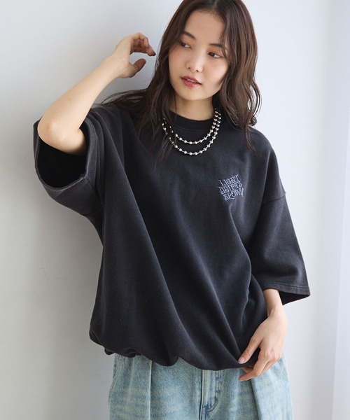 PBLIM（ページボーイリム）の「《UNISEX/セットアップ対応》アップリケロゴプルオーバー（Tシャツ/カットソー・レディース・ブラウン/グリーン/スミクロ・MEDIUM/LARGE）」の2枚目の写真