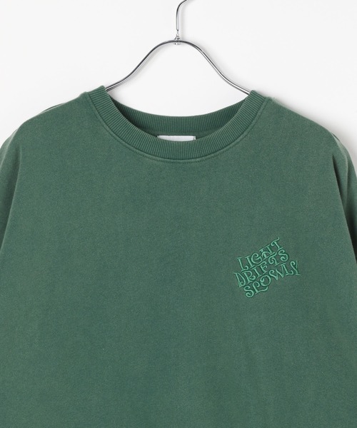 PBLIM（ページボーイリム）の「《UNISEX/セットアップ対応》アップリケロゴプルオーバー（Tシャツ/カットソー・レディース・ブラウン/グリーン/スミクロ・MEDIUM/LARGE）」の4枚目の写真