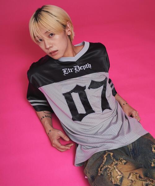 LTR DEPTH（レイターデプス）の「LTR DEPTH/ナンバリングホッケーT（Tシャツ/カットソー・メンズ・ピンク/グレー・MEDIUM/LARGE）」の5枚目の写真