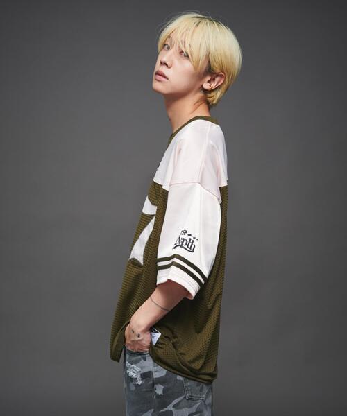 LTR DEPTH（レイターデプス）の「LTR DEPTH/ナンバリングホッケーT（Tシャツ/カットソー・メンズ・ピンク/グレー・MEDIUM/LARGE）」の20枚目の写真