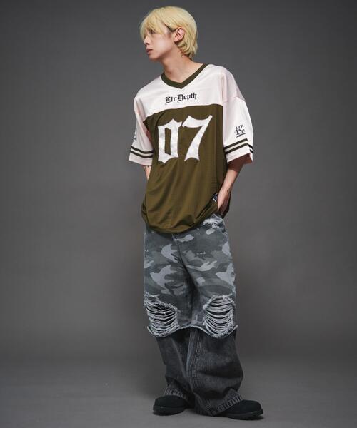 LTR DEPTH（レイターデプス）の「LTR DEPTH/ナンバリングホッケーT（Tシャツ/カットソー・メンズ・ピンク/グレー・MEDIUM/LARGE）」の21枚目の写真