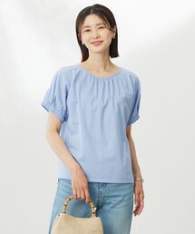 【WEB限定カラーあり・洗える】ストライプジャージー フレンチスリーブ カットソー