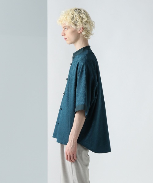 HARE（ハレ）の「ジャガードチャイナデザインシャツ(HARE)（シャツ/ブラウス・メンズ・ネイビー/ブラック/ブルー・FREE）」の17枚目の写真