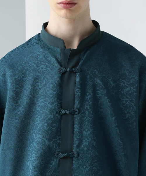 HARE（ハレ）の「ジャガードチャイナデザインシャツ(HARE)（シャツ/ブラウス・メンズ・ネイビー/ブラック/ブルー・FREE）」の19枚目の写真