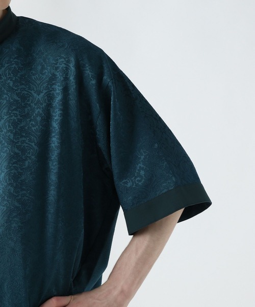 HARE（ハレ）の「ジャガードチャイナデザインシャツ(HARE)（シャツ/ブラウス・メンズ・ネイビー/ブラック/ブルー・FREE）」の21枚目の写真