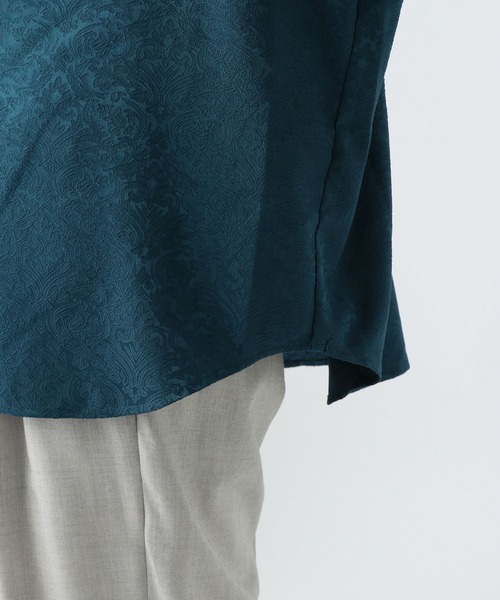 HARE（ハレ）の「ジャガードチャイナデザインシャツ(HARE)（シャツ/ブラウス・メンズ・ネイビー/ブラック/ブルー・FREE）」の22枚目の写真