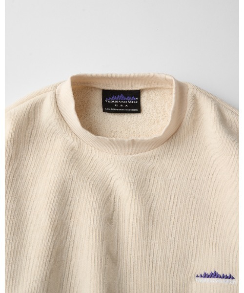 THOUSAND MILE（サウザンドマイル）の「【THOUSAND MILE】KNIT FLEECE CREW NECK PULLOVER/ニットフリース クルーネックプルオーバー（その他トップス・メンズ・ブラック/ライトベージュ/チャコールグレー/オフホワイト/ボルドー・XL/L/M/S/XS）」の8枚目の写真