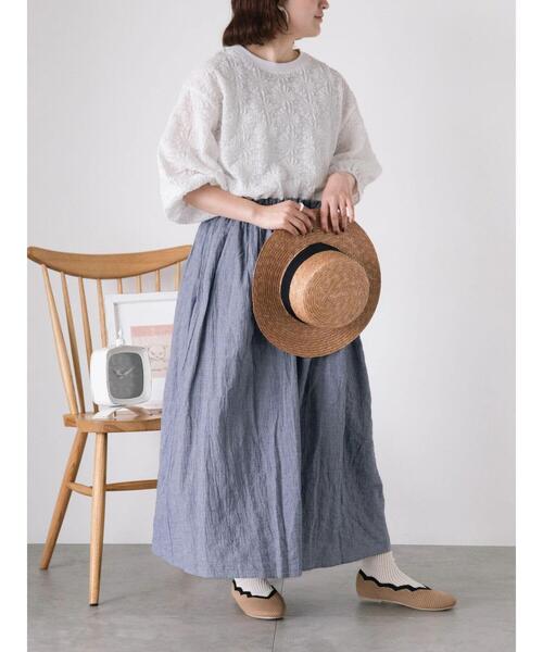 Samansa Mos2（サマンサ モスモス）の「コクーンスリーブレーストップス（Tシャツ/カットソー・レディース・ミント/キナリ/ブラック/オフホワイト・F）」の14枚目の写真