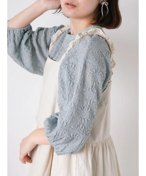 Samansa Mos2（サマンサ モスモス）の「コクーンスリーブレーストップス（Tシャツ/カットソー・レディース・ミント/キナリ/ブラック/オフホワイト・F）」の15枚目の写真